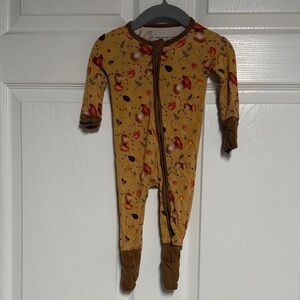 Charming Kids Footie in Brown and Yellow